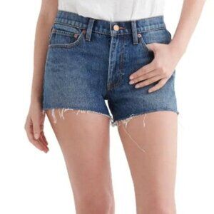 Lucky Brand Women's The Cut Off‎ Denim Jean Shorts Raw Hem Mid Rise Shorts sz 27
